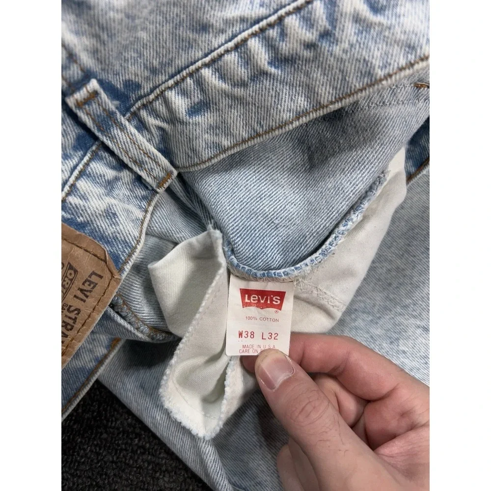 Vintage Levis 505 Jeans Mens Fits 38x32 (Fits 36x31)‎ USA Made 80s Orange Tab